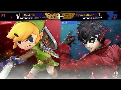Campus Clash Fall 2023 - Drakoth (Joker) vs SSU | SpaceMiner (Toon Link) - Losers R3