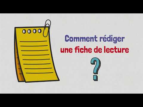 Comment rédiger une fiche de lecture