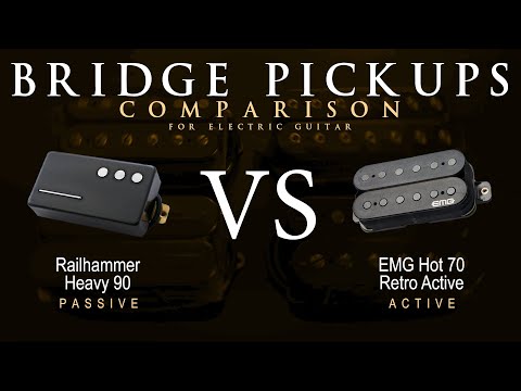 Railhammer HEAVY 90 vs EMG HOT 70 RETRO ACTIVE - Bridge Guitar Pickup Comparison Tone Demo