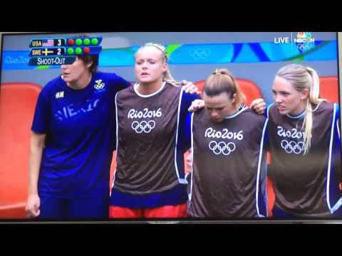 U.S.A vs Sweden Penalty kicks in Semi finals of the Rio Olympics
