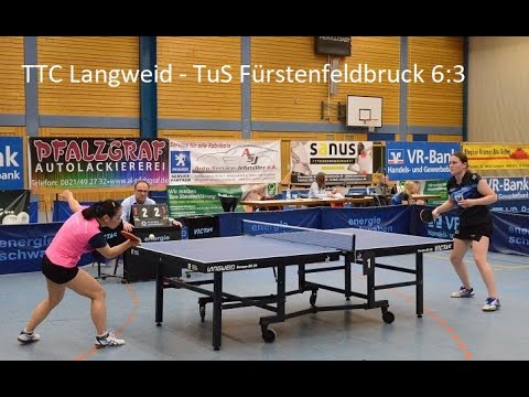 2. Bundesliga Damen Bayernderby TTC Langweid vs. TuS Fürstenfeldbruck 6:3