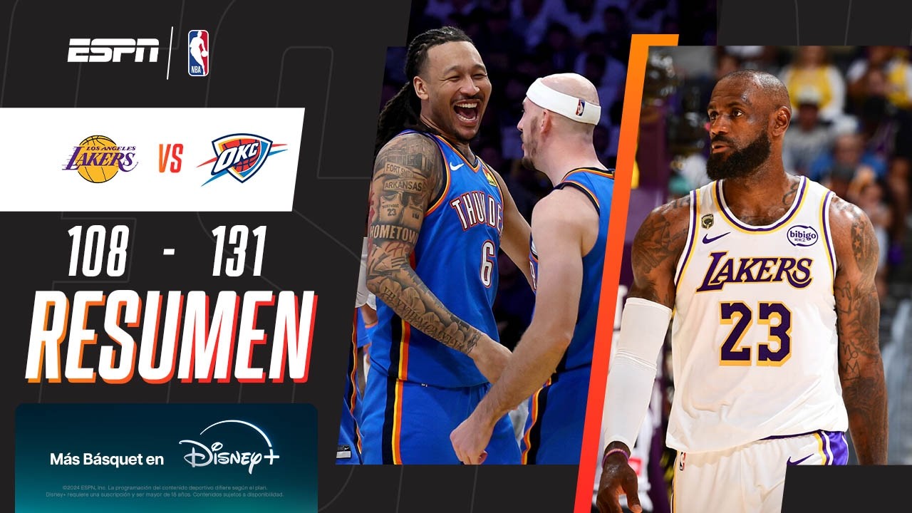 ¡OKC PUSO UN PIE EN LA FINAL DE CONFERENCIA! EL THUNDER VENCIÓ A LAKERS Y ESTÁ 3-0 ARRIBA | RESUMEN