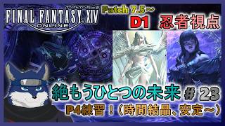【FF14】絶もうひとつの未来！ ＃２３　P4練習！(時間結晶、安定～)【忍者視点】