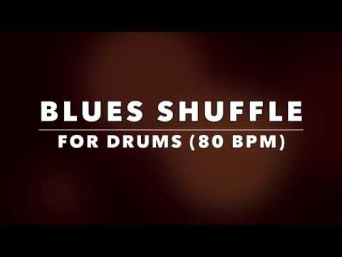 Blues Shuffle Drum Backing Track for Drummers (NO DRUMS)
