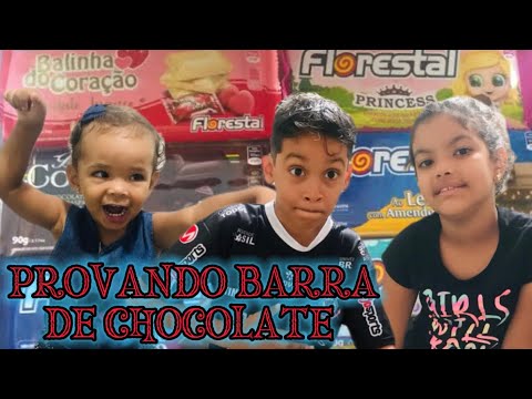 PROVANDO TODAS AS BARRAS DE CHOCOLATE FLORESTAL