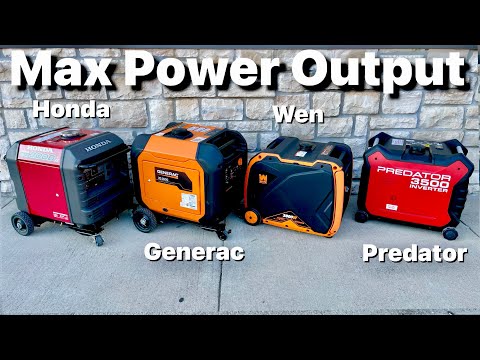Max Power load Test Comparing Honda, Generac, Wen & Predator
