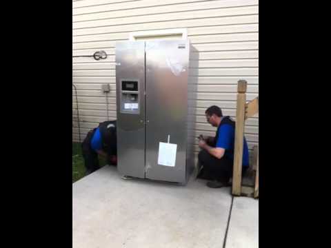 YouTube video about: How to move refrigerator up stairs?