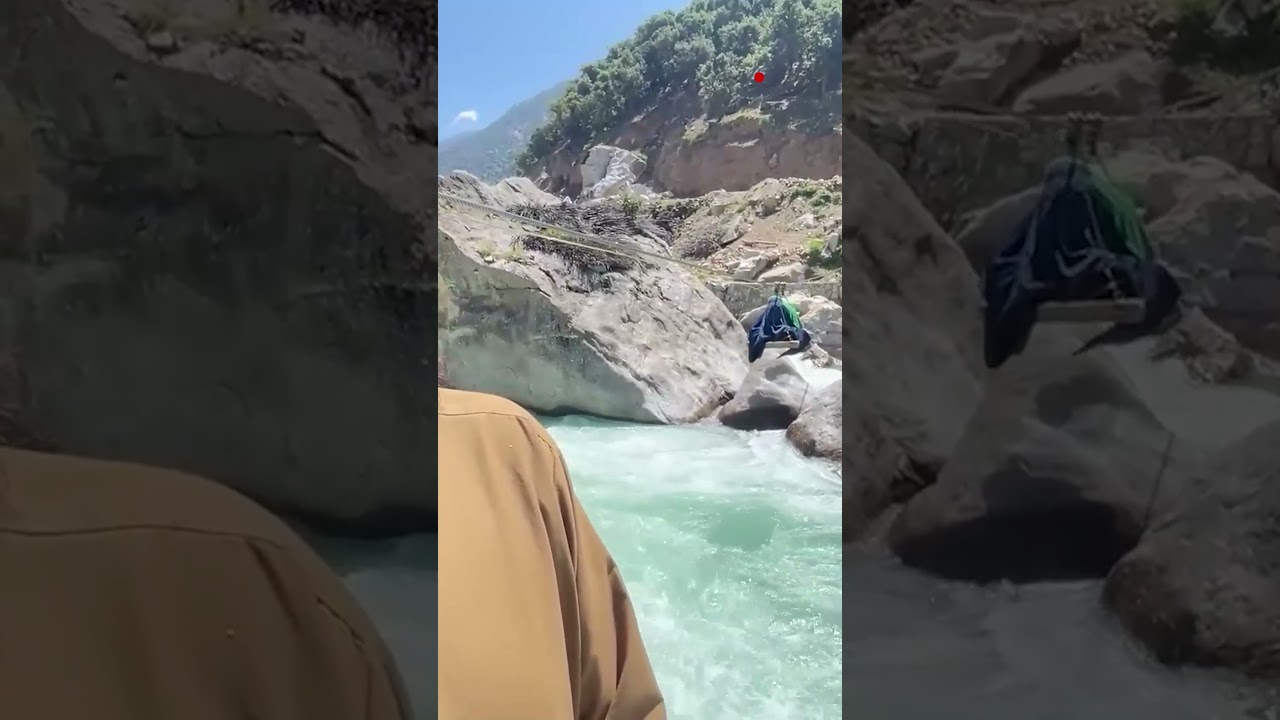 উত্তাল নদী পার হতে একটি সরু তারে ঝুলে আছে শত শত আফগানের জীবন