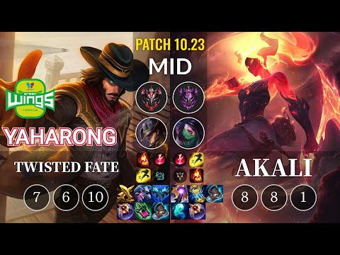 JAG Yaharong Twisted Fate vs Akali Mid - KR Patch 10.23