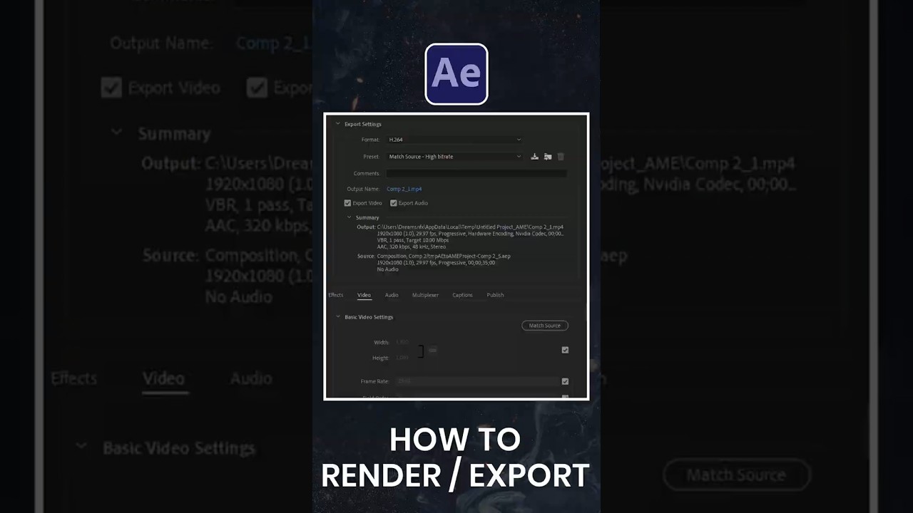 How to Render in After effect  | #tutorial #aftereffects
