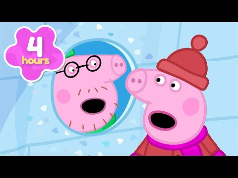 Peppa Makes an IGLOO ❄️ A Snowy Christmas 🌨️ Peppa Pig Full Episodes | 4 Hours of Christmas Cartoons