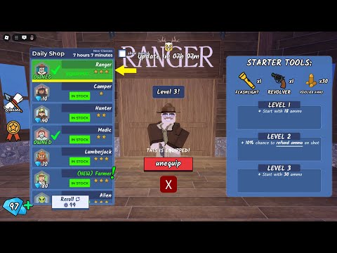 How To Max Ranger Class Fast No Robux (99 Nights In The Forest)