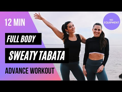 12 MIN SWEATY TABATA – Advance Full Body HIIT Workout | No equipment