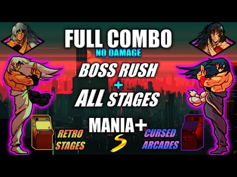 Streets of Rage 4 Full Combo ALL Stages Mania+ Double Shiva 2 Players