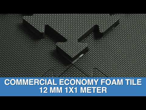 Commercial Economy Foam Tile: 1x1 Meter Interlocking, 12 mm thick