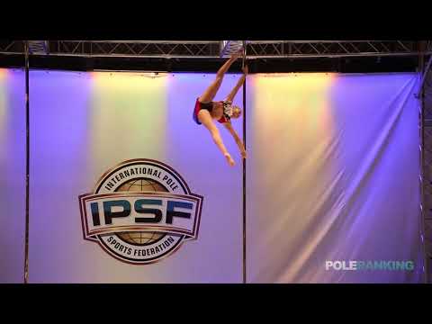 Novice Girls Lydia Kanellopoulou of Greece - IPSF World Pole Sports Championships 2018