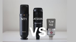 Video thumbnail for RODE NT1 vs Neumann TLM 102 vs AT2035 by Simon Schuett