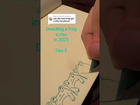 Frog doodle a day - Day 5 #frogs #doodle #foryou #frogaday #frogdoodle #easydoodles #drawing