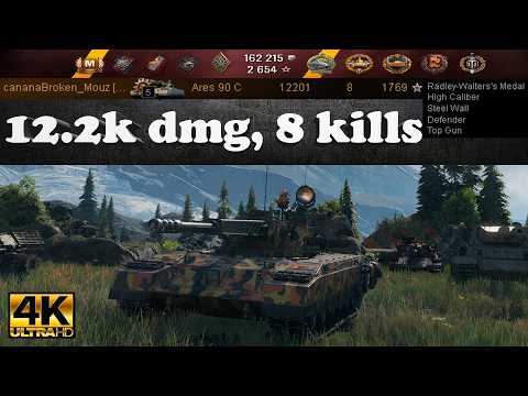 Ares C 12.2k DMG, 8 Kills, 1769 EXP, 1930 Block, 100 Defense Points | Ultra HD 4K World of Tanks