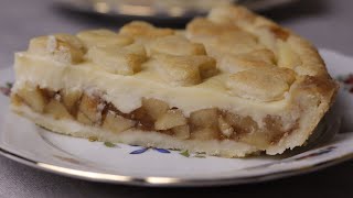 Elmalı muhallebili turta -  Kıyır kıyır tart hamuru tarifi #tart #elmalıturta #elmalı