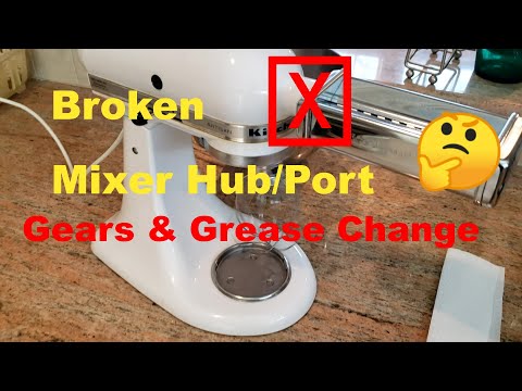 DIY Hub Gears & Grease Replacement for KitchenAid Artisan Mixer! Broken Front Hub Port Repair