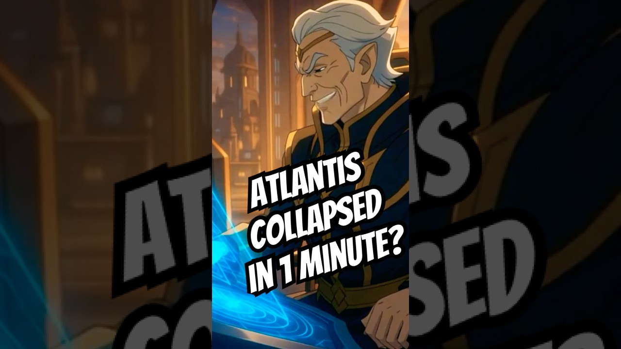 They Were Too Powerful: The 1 Minute Collapse of Atlantis | Ancient Tech Shock in Anime Style