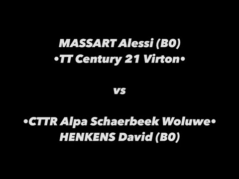 Tennis de Table ·Championnat de Belgique· Finale Messieurs B - MASSART Alessi vs HENKENS David
