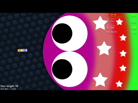 Slither.io A.I. 001 Strong Bad Snake Skin Hacked vs. 72227 Snakes Epic Slitherio Gameplay!