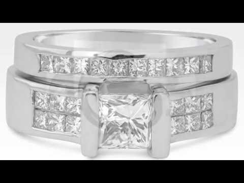 Cushion cut and princess cut tension set diamond rings | ninaellejewels