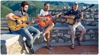 Eddy Palermo, William Stravato, Gabriele Cianfrani acoustic jam on the Top of the Castle