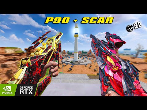 Scar Dominator + P90 random squad 22 kill Blood strike max graphic