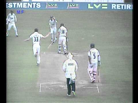 Brown caught Gidman bowled McCarter