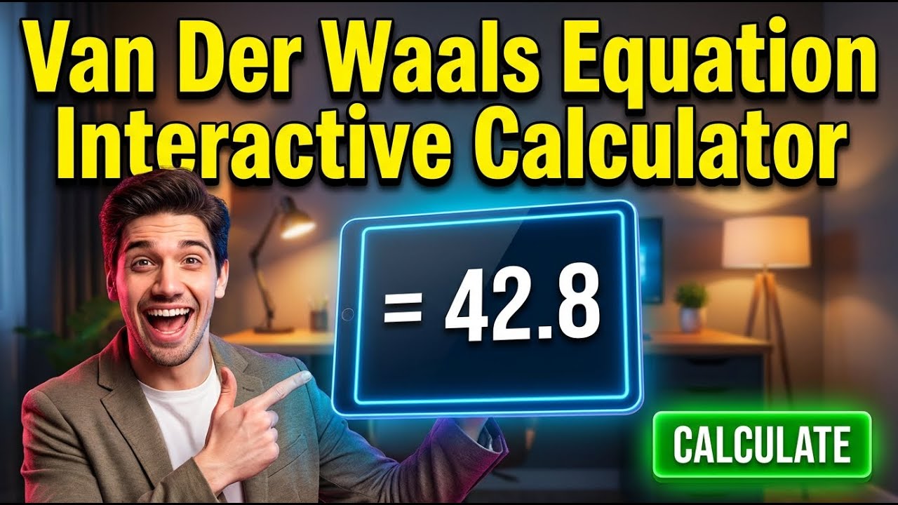 Van Der Waals Equation Interactive Calculator