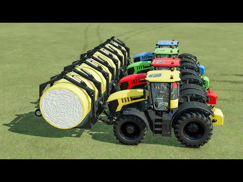 TRANSPORTING AND HARVESTING LOAD COTTON WITH JOHN DEERE TRACTORS - TRACTOR Farming Simulator 22