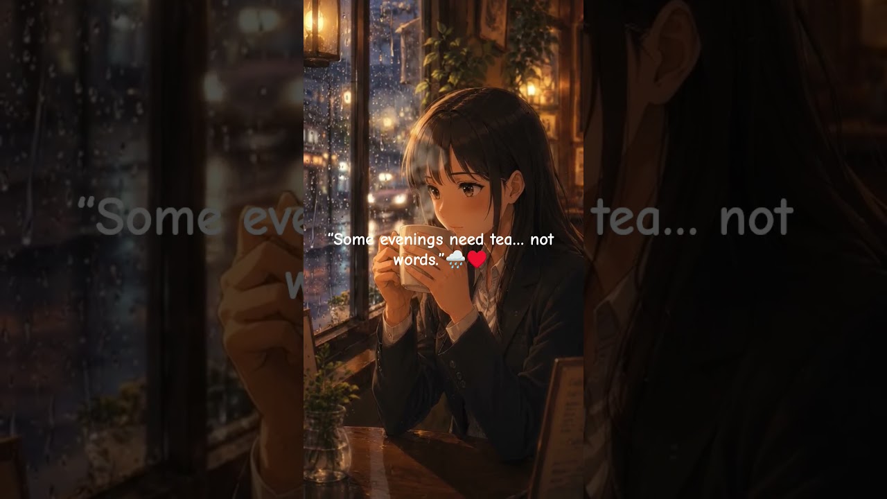 #shorts #viral“Cozy Rain Vibes”#rain #trendingrainyday  #aesthetic #tea #anime #relaxing #ghibli