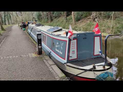 4K Highlighted Walk on The Llangollen Branch of The Shropshire Union Canal to Llangollen. 17/2/2022.