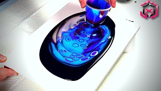 WATERFALL OPEN CUP GALAXY - Acrylic Pouring and Fluid Art for Therapy