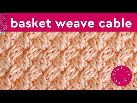 籃子織紋編織圖案 (BASKET WEAVE DIAGONAL BRAIDED Knit Stitch Pattern)
