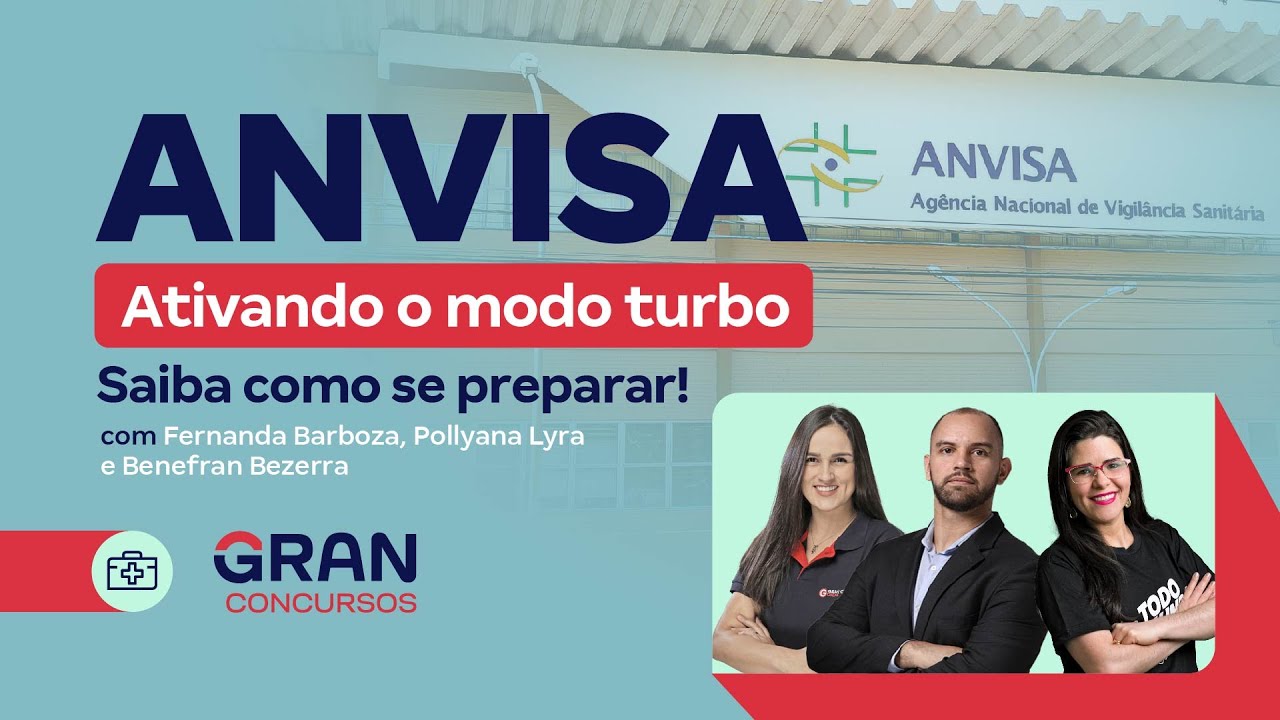 Concurso ANVISA: Ativando o modo turbo! Saiba como se preparar!