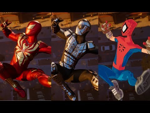 Peter Crafts the Advanced Suit Cutscene (All Turf Wars DLC Suits) - Marvel's Spider-Man