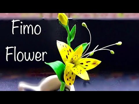 DIY Miniature  Lilly | Polymer Clay Flower Tutorial Fimo  | D.I.Y 43