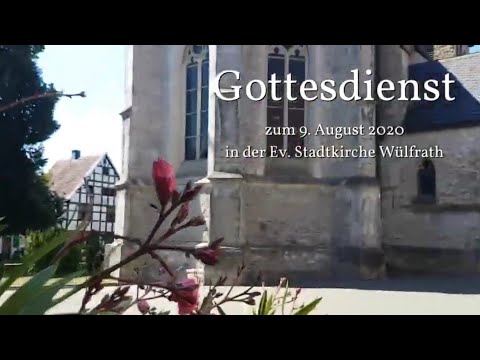 22. Sofagottesdienst am 9. August in der Ev Stadtkirche Wülfrath