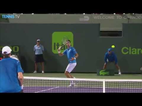 Novak Djokovic Hot Shot Miami Open Semis 2015 vs. Isner