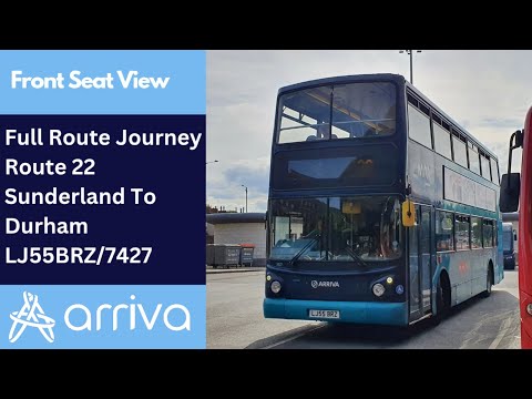 Full Route Journey | Arriva North East Route 22 - Sunderland To Durham | LJ55BRZ/7427
