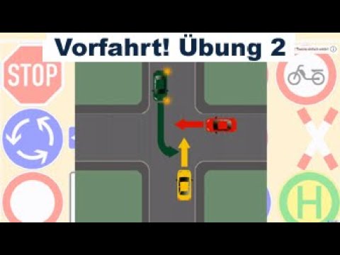 Right of way explained - Right of way rules explained - Exercise 2 - right before left - Traffic ...