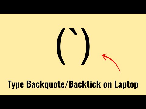 how to type backquote on laptop | write Backtick symbol in laptop Keyboard