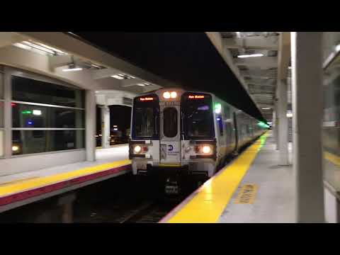 VERY SHINY LIRR M9 FLYS PASSED HICKSVILLE TRAIN STATION!!!