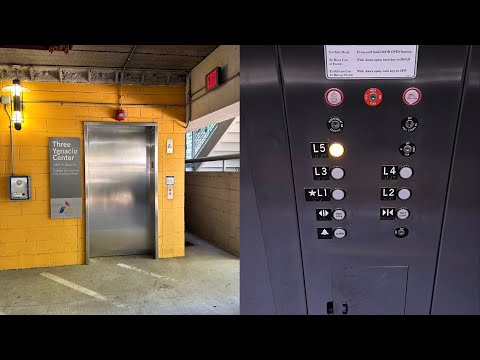 Nice Bells! ThyssenDover Hydraulic Elevator @ Ygnacio Center Garage, Walnut Creek, CA
