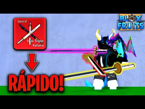 Como pegar a True Triple Katana EM 7 MINUTOS no Blox Fruits!