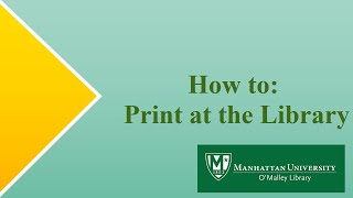 How to: Print at the Library